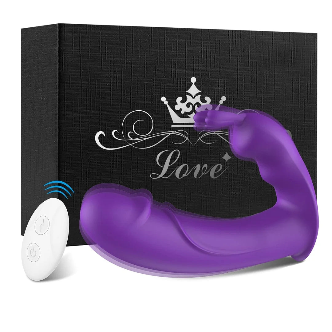 2-in-1 Rabbit Ear Clit Stimulator Wearable Panty Vibrator