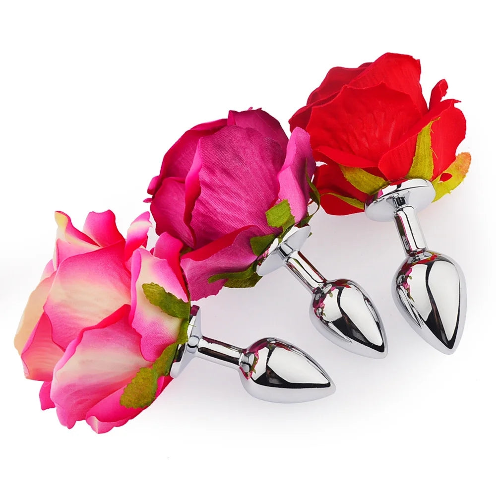Silk Flowers Aluminum Alloy Butt Plug ZhenDuo Sex Shop Silk Flowers Aluminum Alloy Butt Plug ZhenDuo Sex Shop