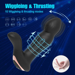 Pearls Pleasure 3-in-1 Wiggling Thrusting And Vibrating Remote Control Prostate Massager