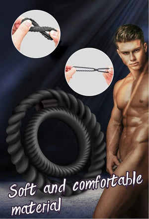 Silicone Dual Penis Ring, Premium Stretchy Longer Harder Stronger Erection Cock Ring Better Sex Erection Enhancing and Orgasm
