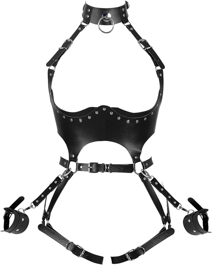 Leather Waist Garter belt Punk Full Body Harness Chest Strap Set for W ZhenDuo Sex Shop Leather Waist Garter belt Punk Full Body Harness Chest Strap Set for W ZhenDuo Sex Shop