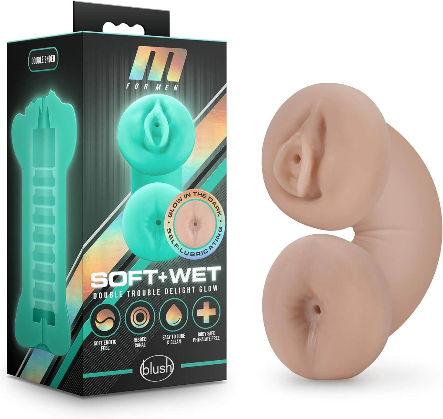 Blush M Double Trouble Self Lubricating Glow in The Dark Masturbator P ZhenDuo Sex Shop Blush M Double Trouble Self Lubricating Glow in The Dark Masturbator P ZhenDuo Sex Shop
