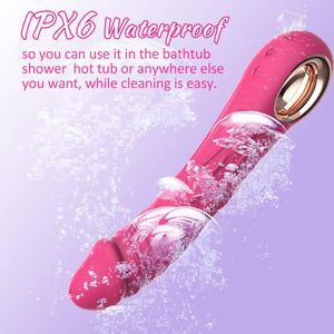 Realistic Waterproof Powerful Dildo Vibrator Clitoris G Spot Anal Stimulator with 10 Powerful Vibration Mode