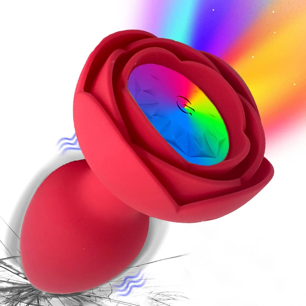 Flash Wireless Remote Control Vibration Rose Anal Plug ZhenDuo Sex Shop Flash Wireless Remote Control Vibration Rose Anal Plug ZhenDuo Sex Shop