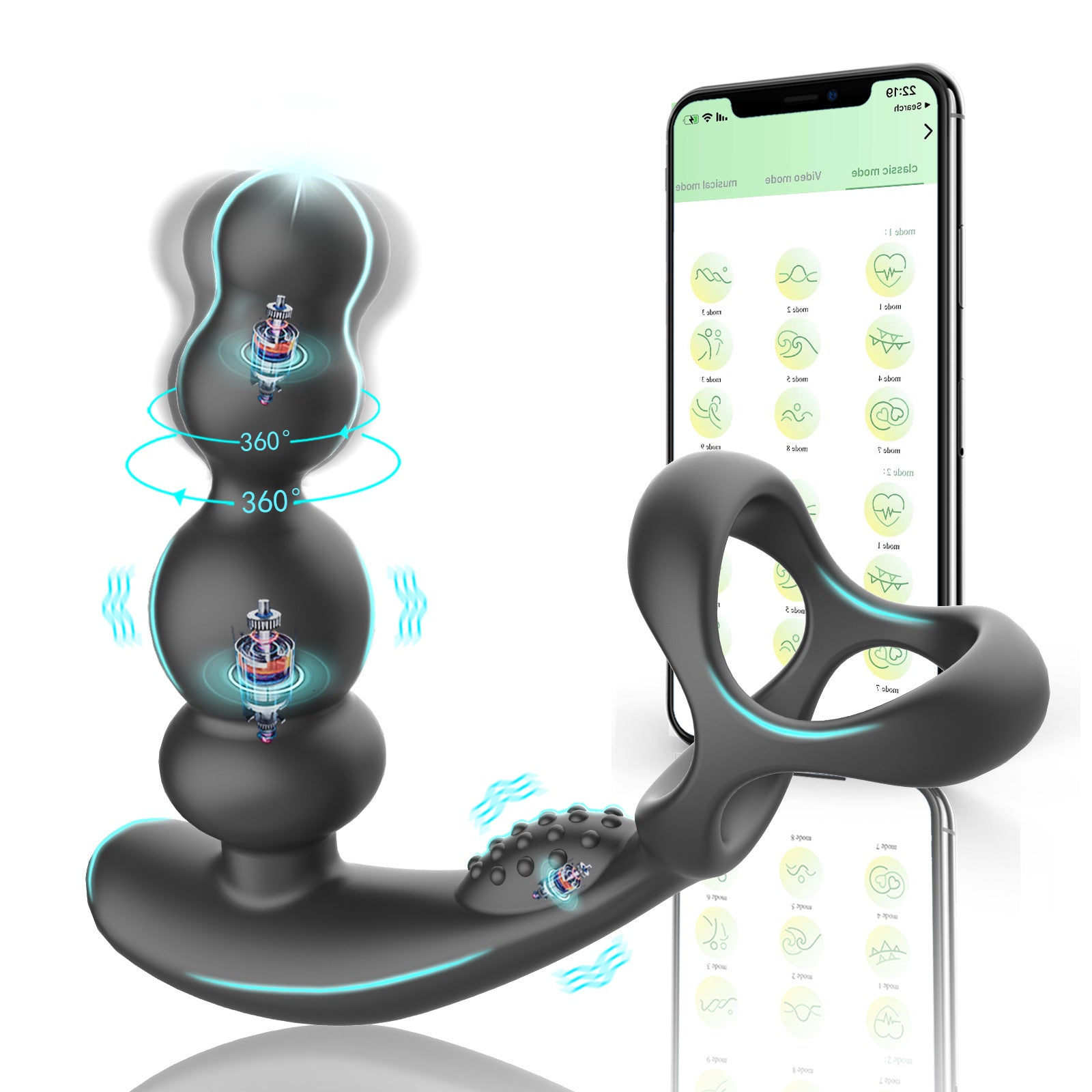 Wireless Control Male Prostate Massager Vibrator 360Rotate with Penis ZhenDuo Sex Shop Wireless Control Male Prostate Massager Vibrator 360Rotate with Penis ZhenDuo Sex Shop