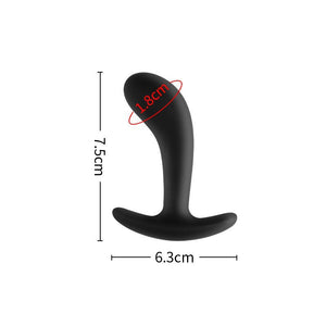 Pack of 3 Silicone Anal Plugs Training Set with Flared Base Prostate Sex Toys