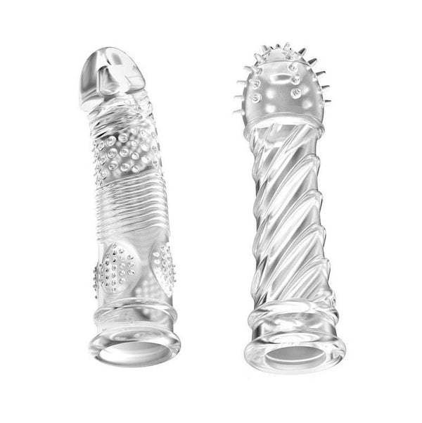 Transparent Penis Sleeve Reusable Condom Delay Ejaculation Male Penis Enlargement Dildos-ZhenDuo Sex Shop-ZhenDuo Sex Shop