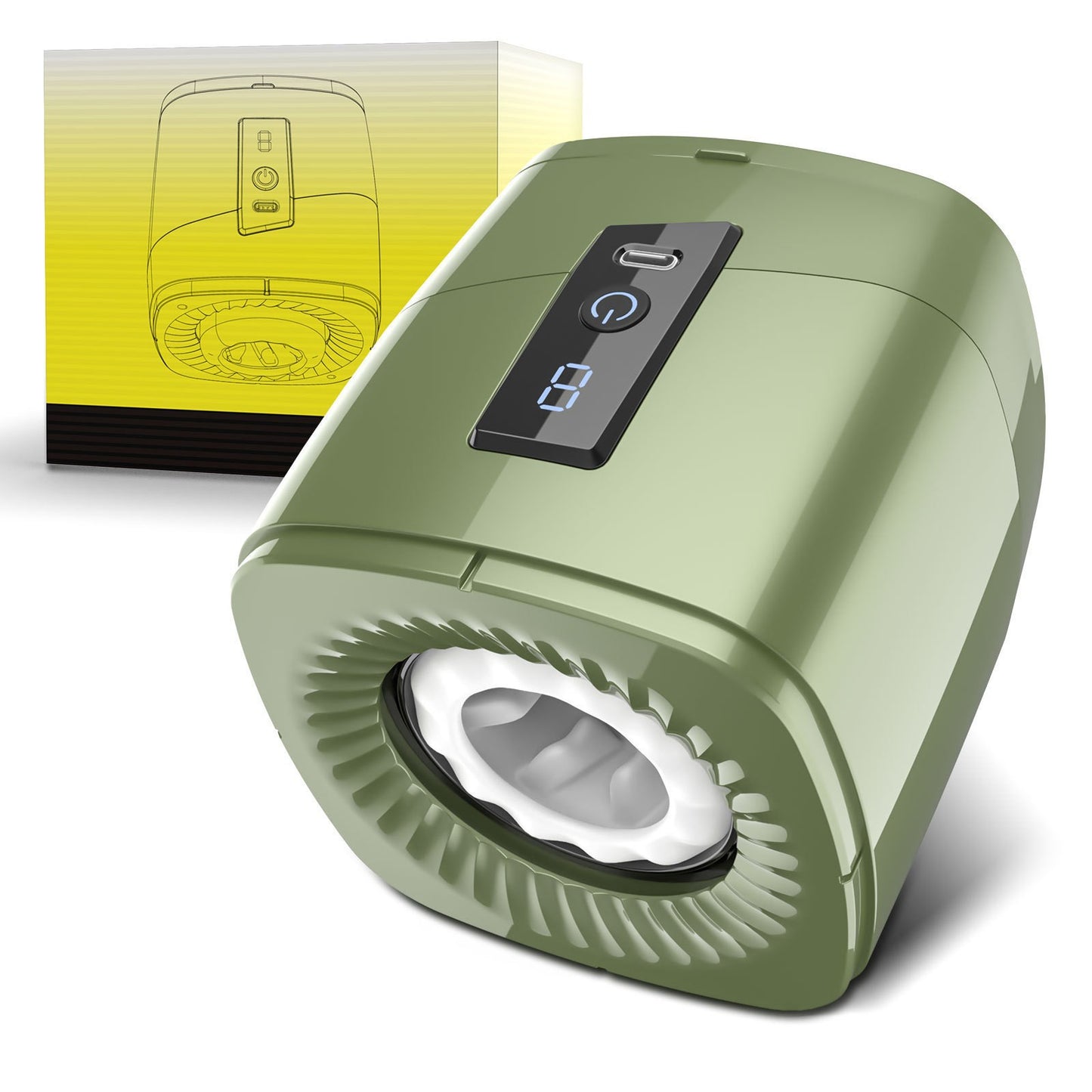 Sex Toys for Men Male Masturbators - Open-Ended Male Sex Toys Pocket Pussy Stroker with 7 Thrusting & Rotating Modes for Penis Stimulation, Blowjob Sex Machine Adult Sex Toys with 3D Realistic Vagina