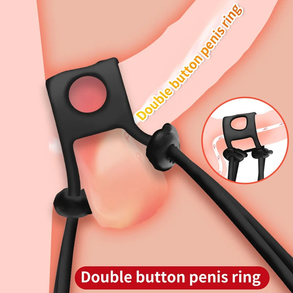Silicone Double Lock Ring Delay Ejaculation Ring