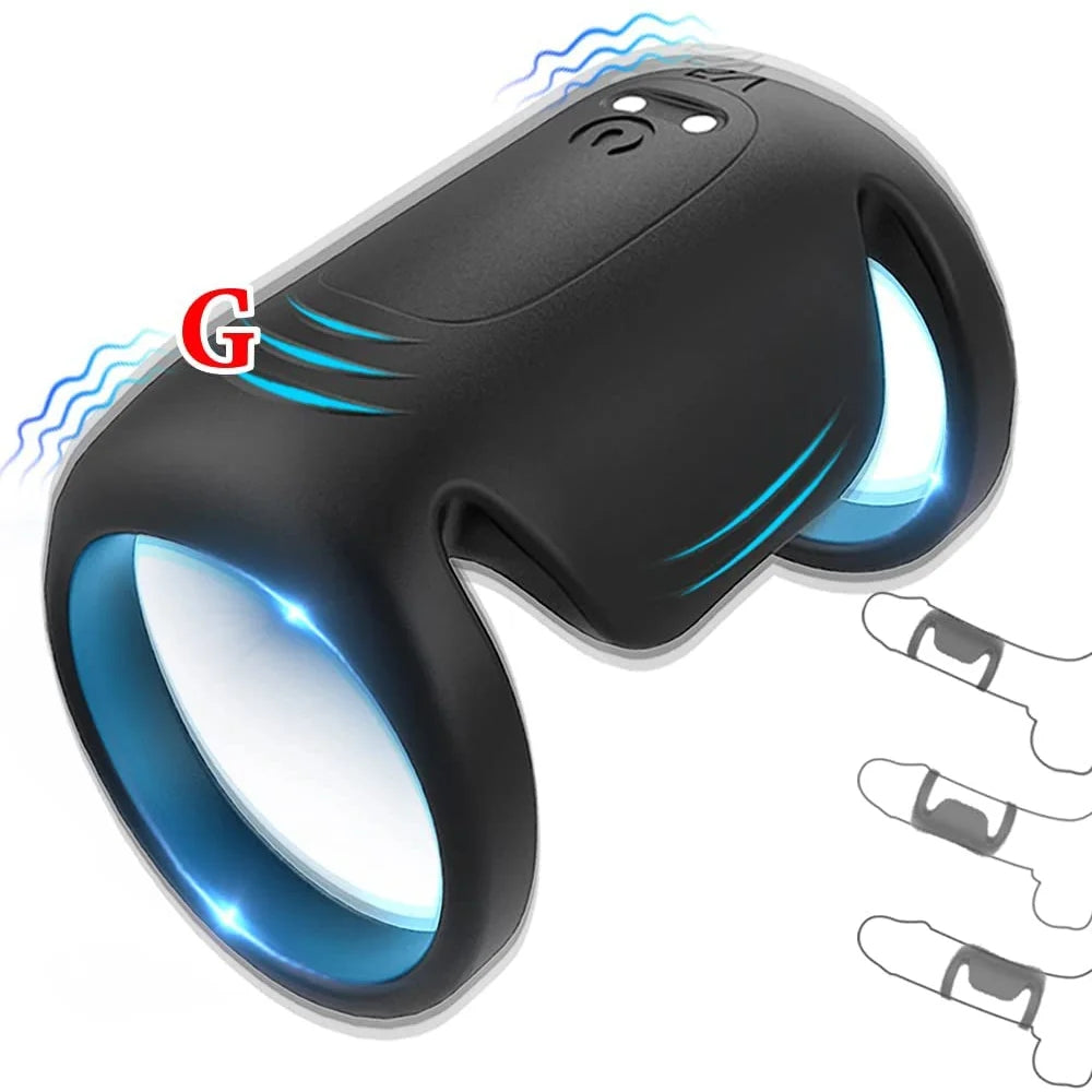 2-in-1 Wearable Vibrating Penis Sleeve With Cock Rings ZhenDuo Sex Shop 2-in-1 Wearable Vibrating Penis Sleeve With Cock Rings ZhenDuo Sex Shop