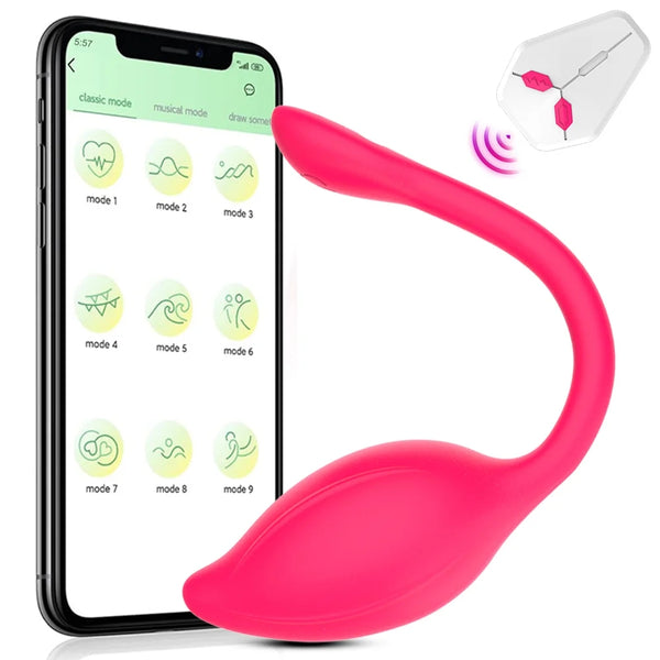 App & Wireless Remote 9 Frequncy Strong Shock Panty Vibrator