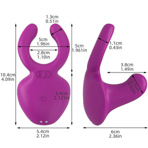 3-motor Vibrating Nipple Clitoral G-spot Penis Stimulator
