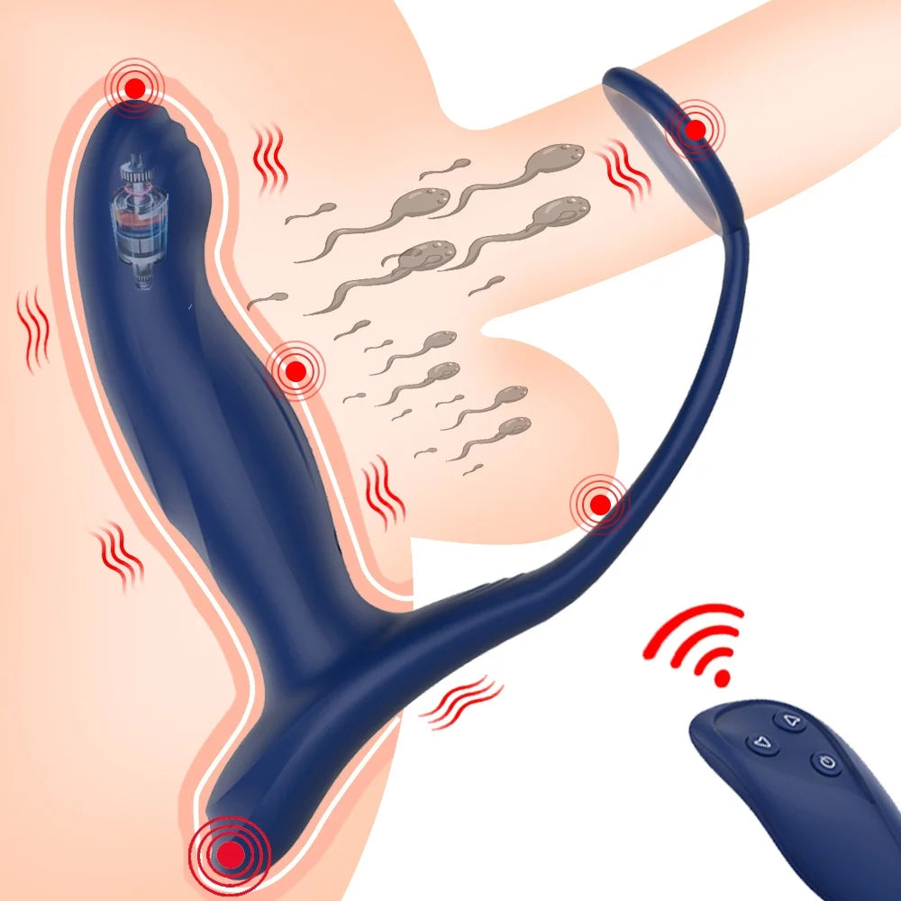 Male Prostate Massage Anal Plug Vibrator With Penis Ring ZhenDuo Sex Shop Male Prostate Massage Anal Plug Vibrator With Penis Ring ZhenDuo Sex Shop