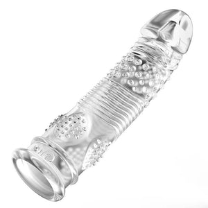 Transparent Penis Sleeve Reusable Condom Delay Ejaculation Male Penis Enlargement Dildos-ZhenDuo Sex Shop-A-ZhenDuo Sex Shop
