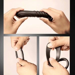 JiuAi 10 Frequency Double Penetration Cock Ring with Vibrating Dildo