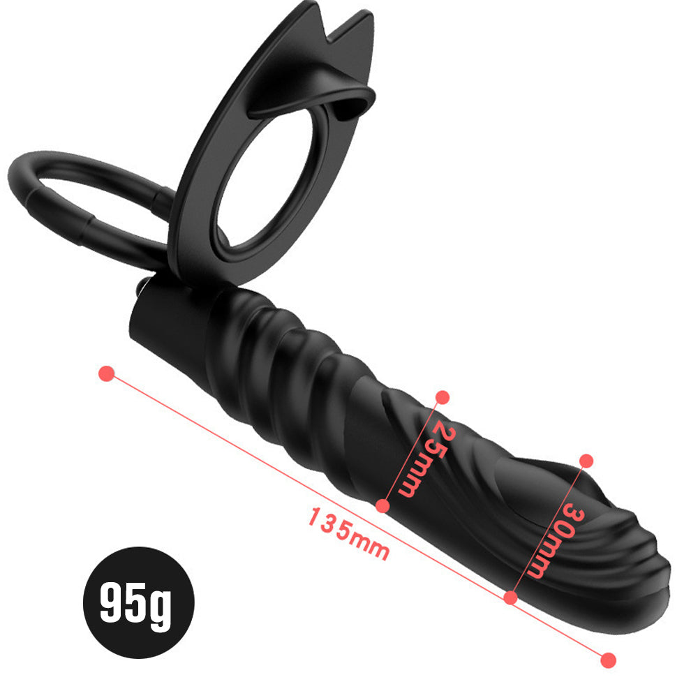 JiuAi 10 Frequency Double Penetration Cock Ring with Vibrating Dildo ZhenDuo Sex Shop JiuAi 10 Frequency Double Penetration Cock Ring with Vibrating Dildo ZhenDuo Sex Shop