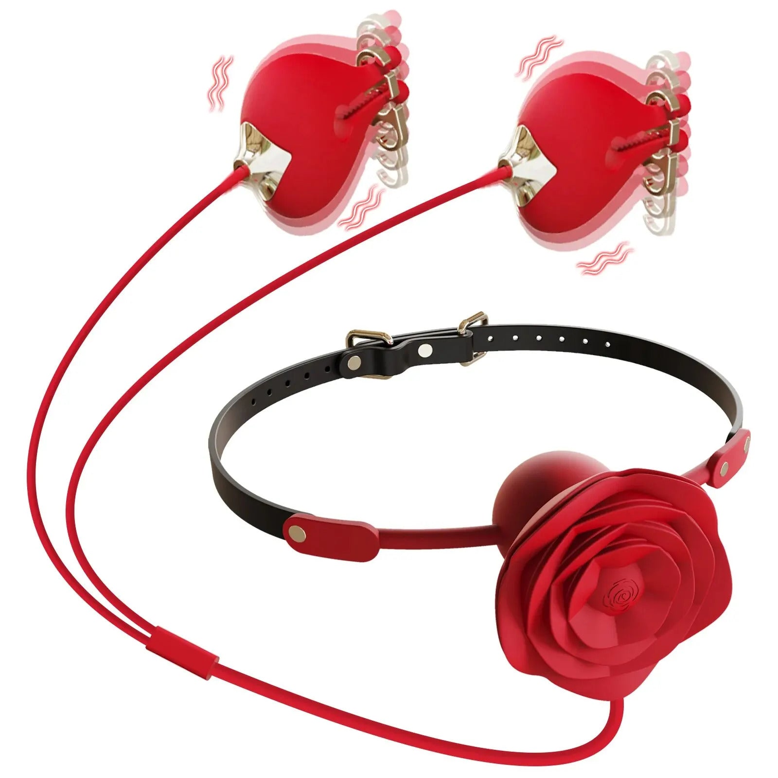 2 In 1 Rose Nipple Clamp Vibrator With Detachable Rose Mouth Gag ZhenDuo Sex Shop 2 In 1 Rose Nipple Clamp Vibrator With Detachable Rose Mouth Gag ZhenDuo Sex Shop