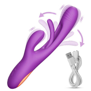 Rabbit Flapping Vibrator with 7 Vibration 7 Flapping Modes, Clit Nipple G Spot Stimulation