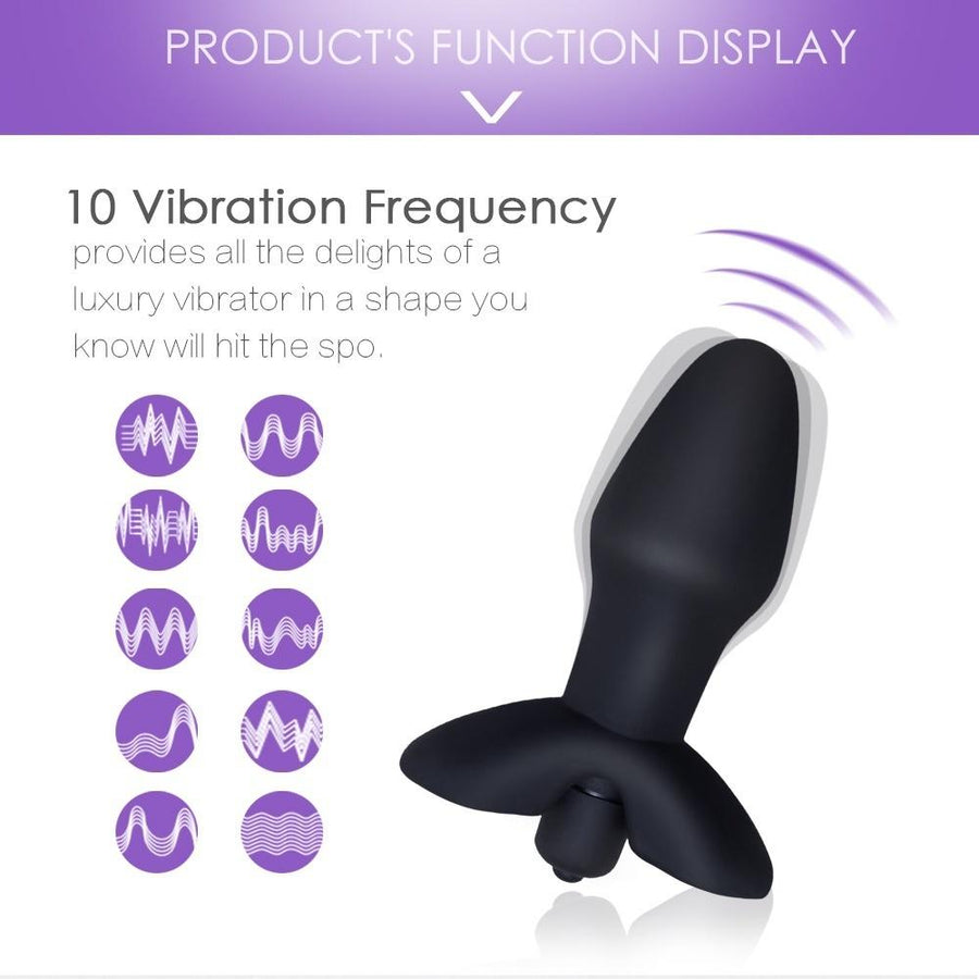 1PC Large Silicone Vibrating Butt Plug-butt plug-ZhenDuo Sex Shop-ZhenDuo Sex Shop