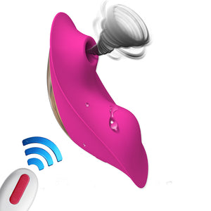 Wearable Sucking Vibrator 9 Mode Remote Control Sucker Vibrator Vagina Clitoris Stimulator Double motor Oral Sex Toys for Women-vibrator-ZhenDuo Sex Shop-Vibrate and suck (pink)-ZhenDuo Sex Shop
