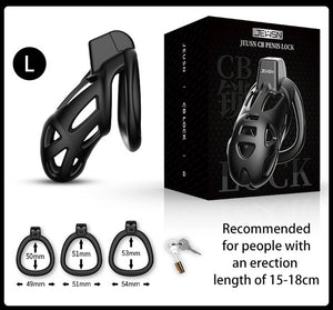 Jeusn Male Chastity Cage Cock cage Device With 3 Size-ZhenDuo Sex Shop-CB Lock L-ZhenDuo Sex Shop
