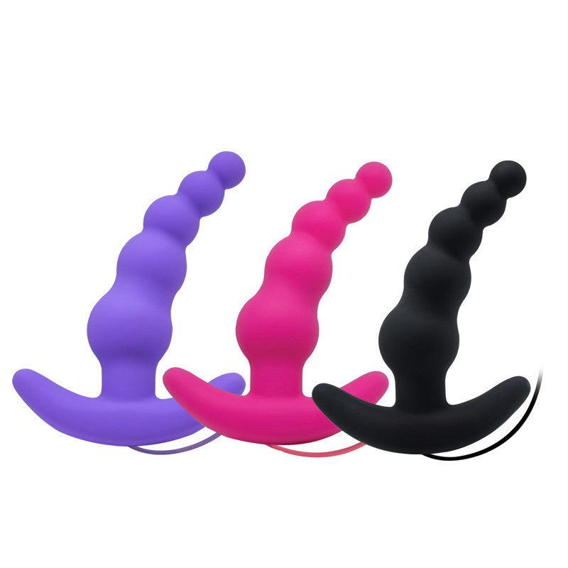 beads style vibrating anal plug bitchboy inserted an anal plug into ass main image 0