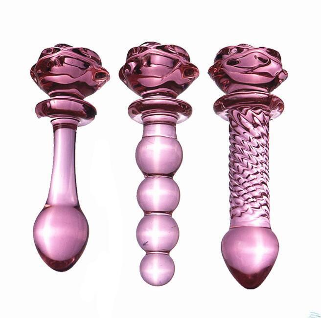 Rose Shaped Pyrex Glass Dildo Butt Plug ZhenDuo Sex Shop Rose Shaped Pyrex Glass Dildo Butt Plug ZhenDuo Sex Shop