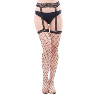 Sexy Thigh High Stockings with Suspender Garter Belt-ZhenDuo Sex Shop