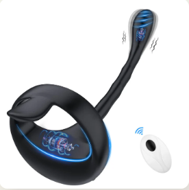 APP Bluetooth Prostate Vibrator Testicle Massage Penis Ring Sex Toy for Men