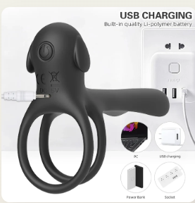 Remote Control Delayed Ejaculation Penis Ring Cock Ring G-spot Vaginal Stimulator