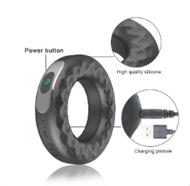 Silicone Penis Vibrating Ring Clit Delay Ejaculation Erection Cock Lock Rings Penis Long Lasting Vibrators