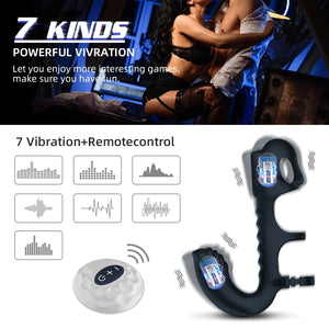 Wireless Remote Control Triple Penis Rings For Couples