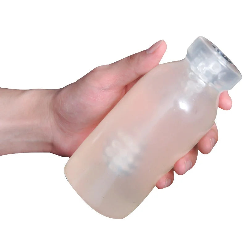 Transparent Milk Bottle Adsorption Masturbation