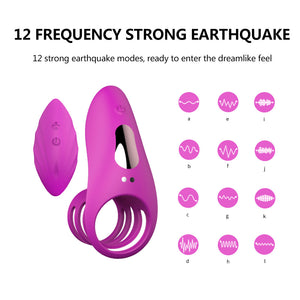 Lock Ring Usb Charging Vibration Wireless Remote Control Vibrating Rod Silicone Penis Ring