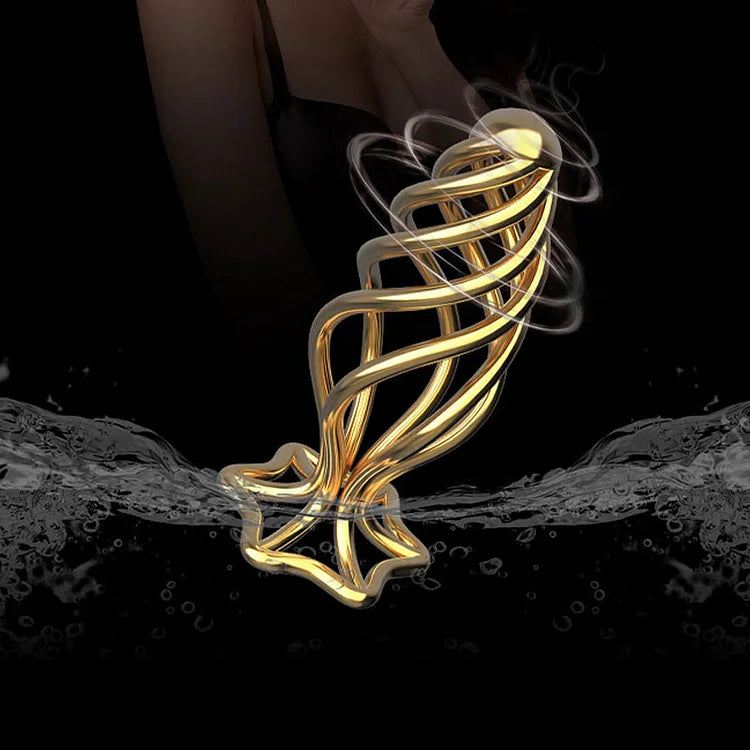 Lockink Hollow Spiral Gold Stainless Steel Anal Plug ZhenDuo Sex Shop Lockink Hollow Spiral Gold Stainless Steel Anal Plug ZhenDuo Sex Shop