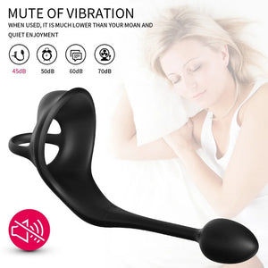 Remote Control 2-in-1 Cock Ring & Anal Vibrator