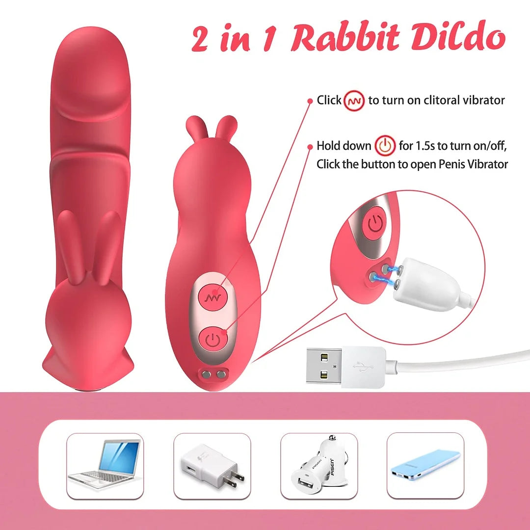 2-in-1 Rabbit Ear Clit Stimulator Wearable Panty Vibrator ZhenDuo Sex Shop 2-in-1 Rabbit Ear Clit Stimulator Wearable Panty Vibrator ZhenDuo Sex Shop