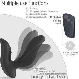 Wireless Remote Control Prostate Exerciser Backyard Masturbator Vibrating Anal Plug