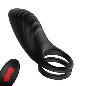 Vibrating Penis Ring with Double Ring
