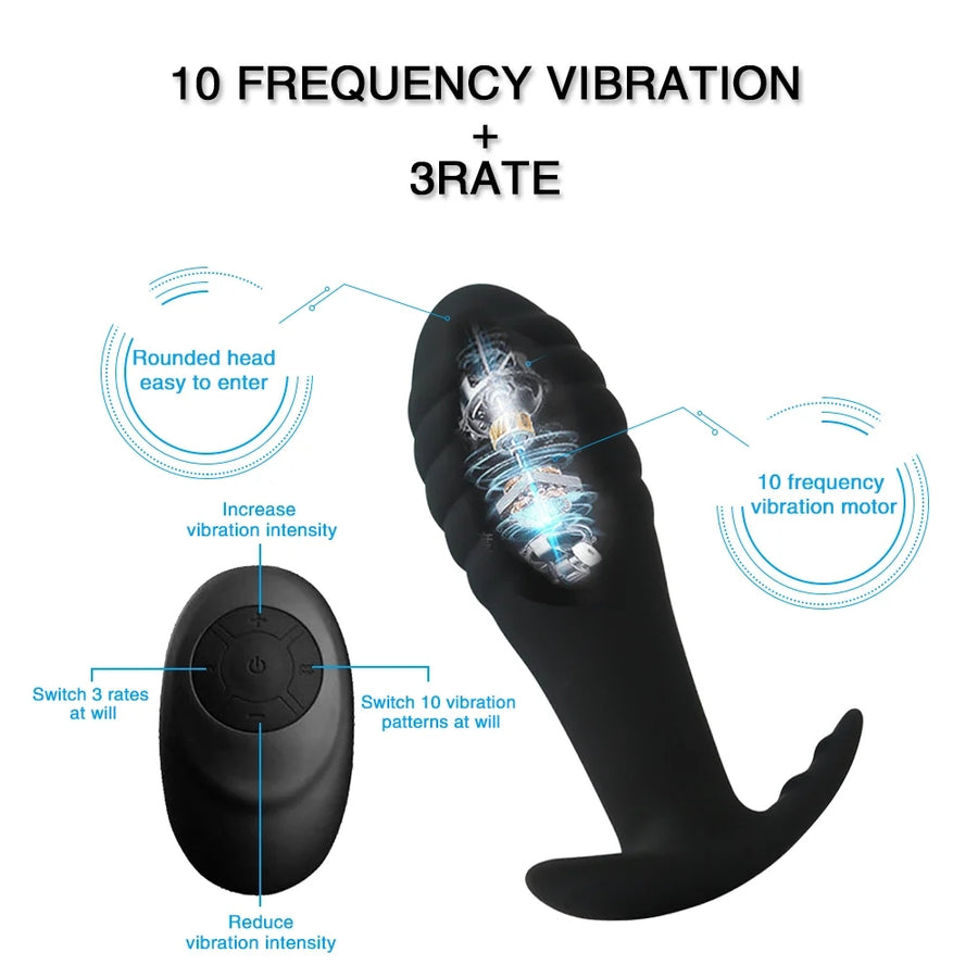 Prostate Massager Anal Vibrator Anal Plug Remote Control