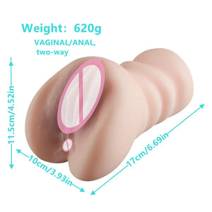Vaginal And Anal Channel Male Masturbation Cup Inverted Model