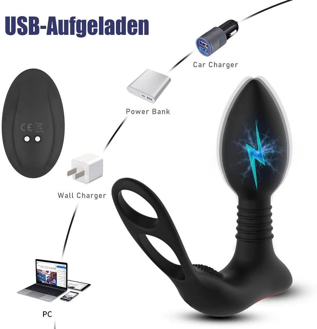 Prostate Massager Anal Vibrator Double Ring Butt Plug Wireless Remote ZhenDuo Sex Shop Prostate Massager Anal Vibrator Double Ring Butt Plug Wireless Remote ZhenDuo Sex Shop