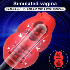 Male Rose Toy Heating Manual Masturbation Cup
