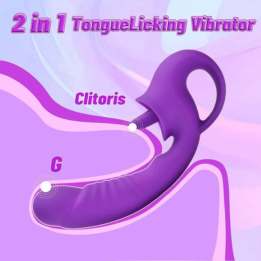 Ava 2-in-1 Tongue-licking Vibrator