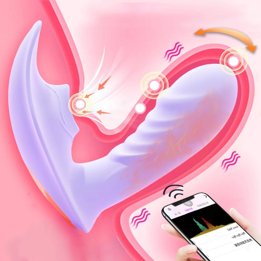Maggie Princess App Control Swing & Sucking Vibrator Dildo Panty Vibrator
