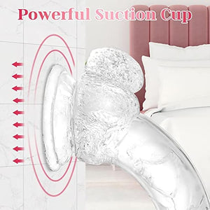 7.3 inch Soft Realistic Transparetn Dildo, Safety Material, with Powerful Suction Cups-ZhenDuo Sex Shop-ZhenDuo Sex Shop