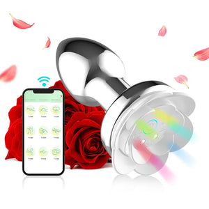 App / Wireless Remote Control Rose Anal Vibrator