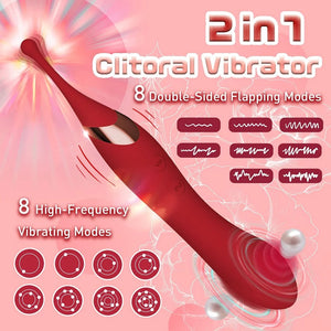 2-in-1 Multi Frequency Vibration Tapping Clit Stimulator