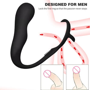 Silicone Wearable Anal Plug With Penis Ring