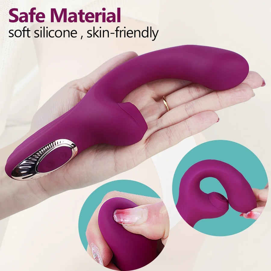 2-in-1 Tapping Strong Shock G-spot Vibrator